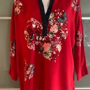 Desigual red dress shirt